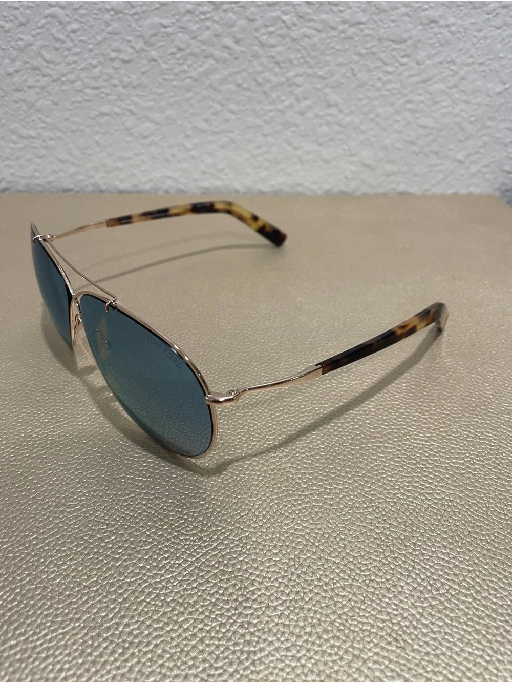 Tom Ford Brown/Blue Eva TF374 28X 61 to 10 Mirror Aviator Sunglasses